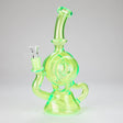 11″ Slim Green Recycler Glass Bong [C8033] Glass Bong Canadian Distributor