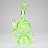 11″ Slim Green Recycler Glass Bong [C8033] Glass Bong Canadian Distributor