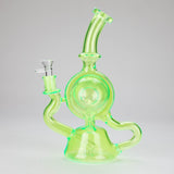 11″ Slim Green Recycler Glass Bong [C8033] Glass Bong Canadian Distributor