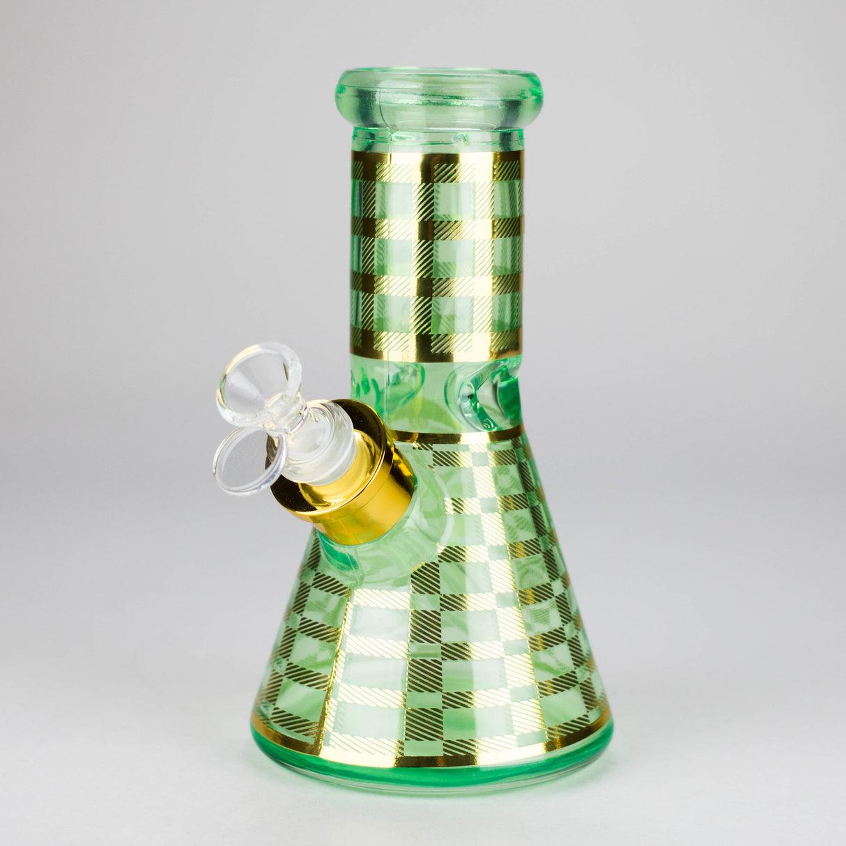 8" Soft glass beaker water bong [M08402] Glass Bong Canadian Distributor Green