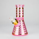 8" Soft glass beaker water bong [M08402] Glass Bong Canadian Distributor Pink
