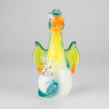 8" Folky Bird Design Ceramic Bong – Artistic Handcrafted Style [ES088WP] Ceramic Bong Canadian Distributor