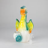 8" Folky Bird Design Ceramic Bong – Artistic Handcrafted Style [ES088WP] Ceramic Bong Canadian Distributor