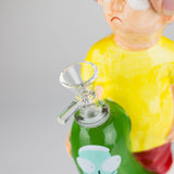 7.75″ Vintage Hippie Boy Ceramic Bong – Cartoon-Inspired Fun Design [ES085WP] Ceramic Bong Canadian Distributor