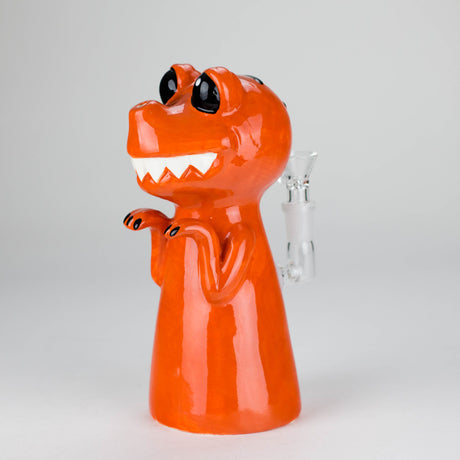 8" Vintage Red Dragon Ceramic Bong – Playful Mythical Creature Design[ES092WP] Ceramic Bong Canadian Distributor