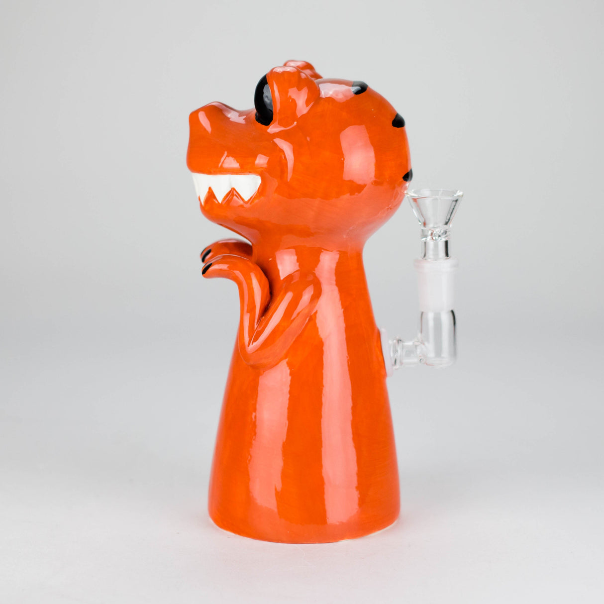 8" Vintage Red Dragon Ceramic Bong – Playful Mythical Creature Design[ES092WP] Ceramic Bong Canadian Distributor