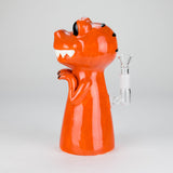 8" Vintage Red Dragon Ceramic Bong – Playful Mythical Creature Design[ES092WP] Ceramic Bong Canadian Distributor