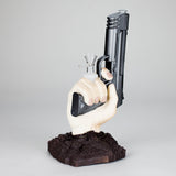 8″ Gun Shape Vinyl Bong – Black [SMKZ132]