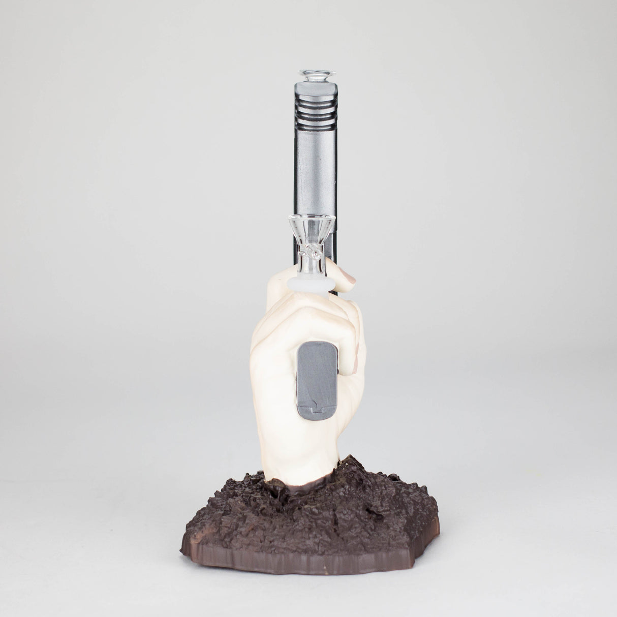 8″ Gun Shape Vinyl Bong – Black [SMKZ132]