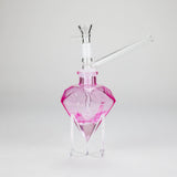 7″ Diamond Soft Glass Bong [DWP50] Glass Bong Canadian Distributor Pink