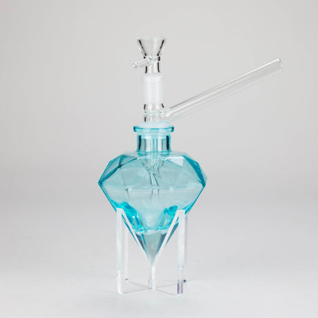7″ Diamond Soft Glass Bong [DWP50] Glass Bong Canadian Distributor Tiffany Blue