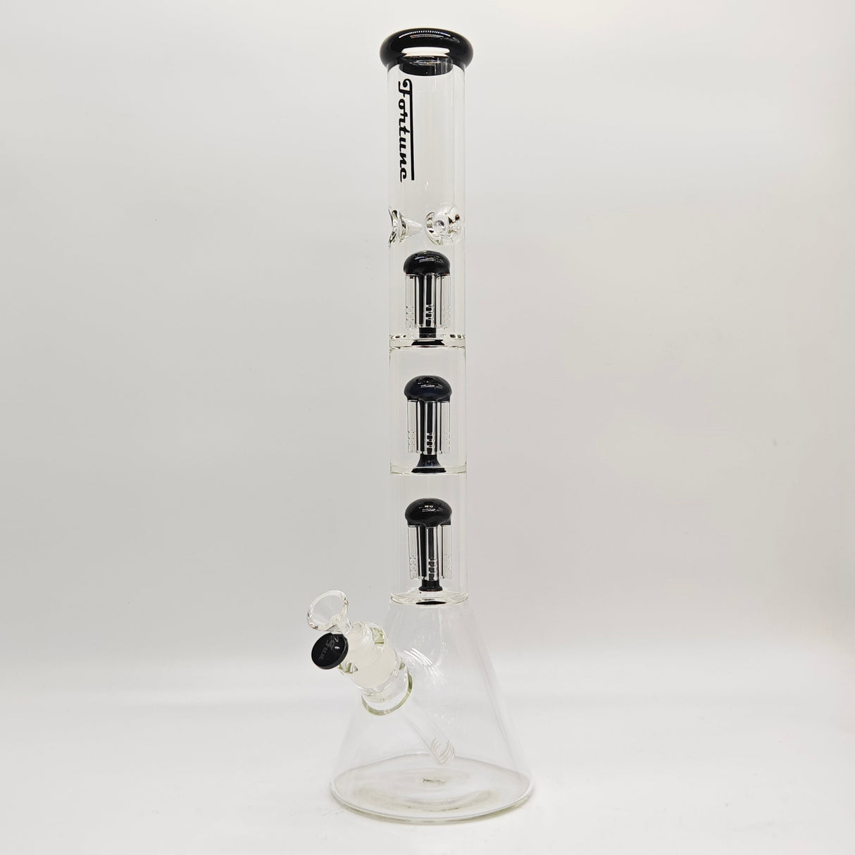 Fortune | 20" 7mm Tree Percolator Beaker [205007PC-BL] Glass Bong Fortune Black