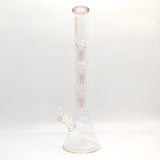 Fortune | 20" 7mm Tree Percolator Beaker [205007PC-BL] Glass Bong Fortune Pink