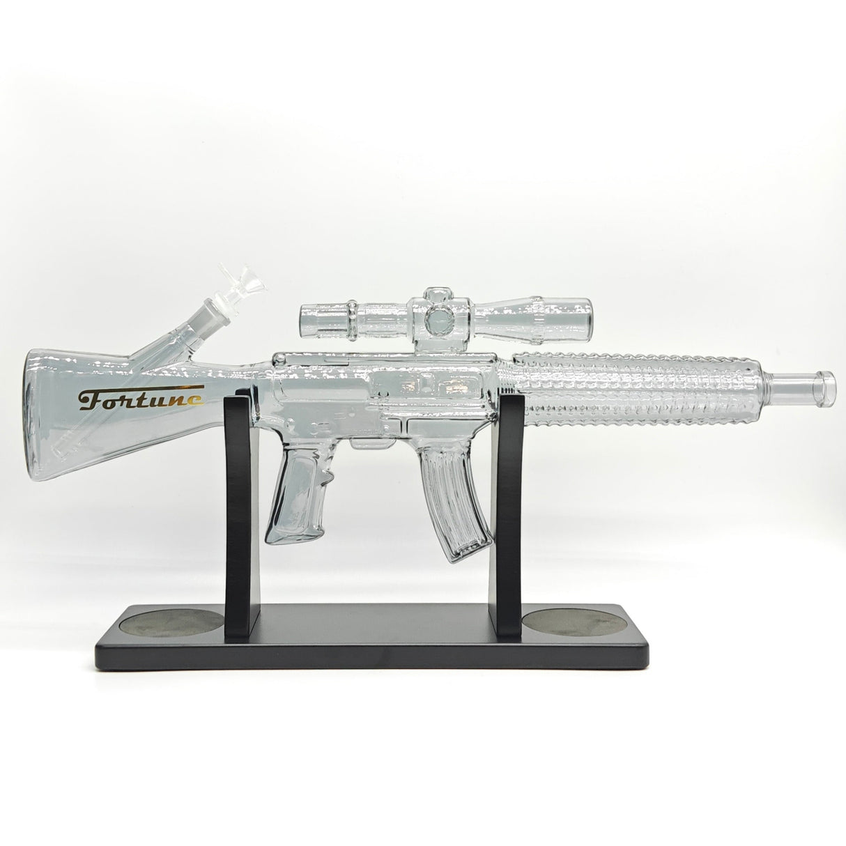 Fortune | 24" Carbine Rifle Bong With Hard Wood Stand [Gun-C] Glass Bong Fortune C