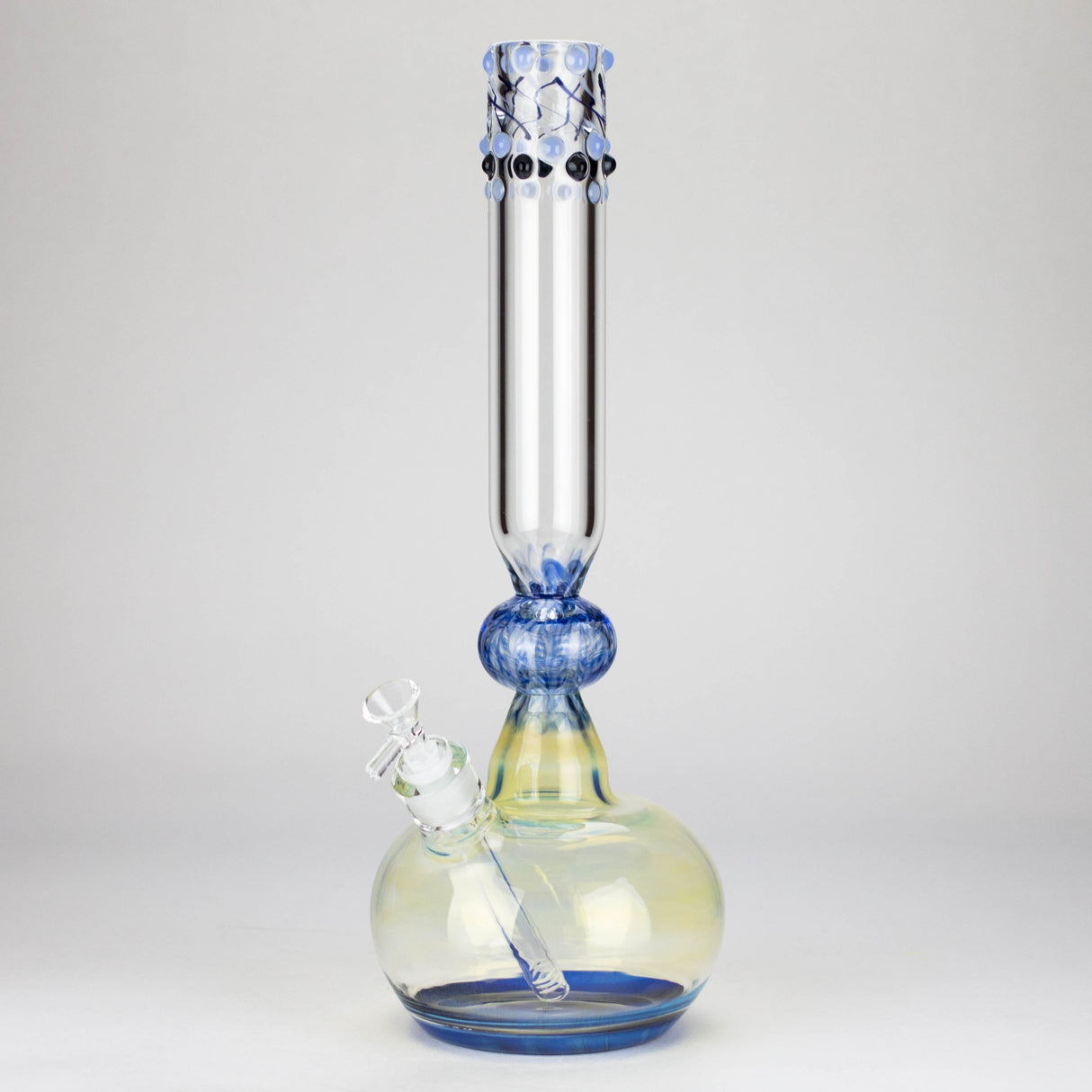 16″ Inside Out Jade Blue Color Tube Glass Bong [C2698]