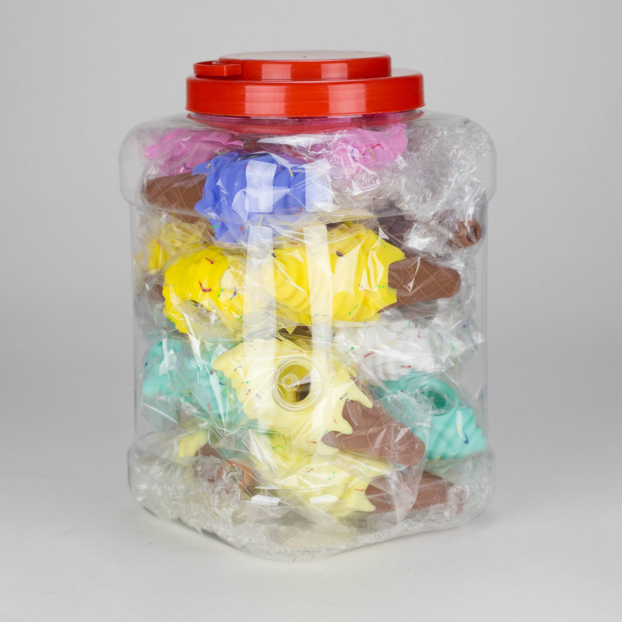 4″ Mini Silicone Ice Cream Cone Pipes – 20 Assorted Colors in Jar [ES111HP] Silicone Pipe Canadian Distributor