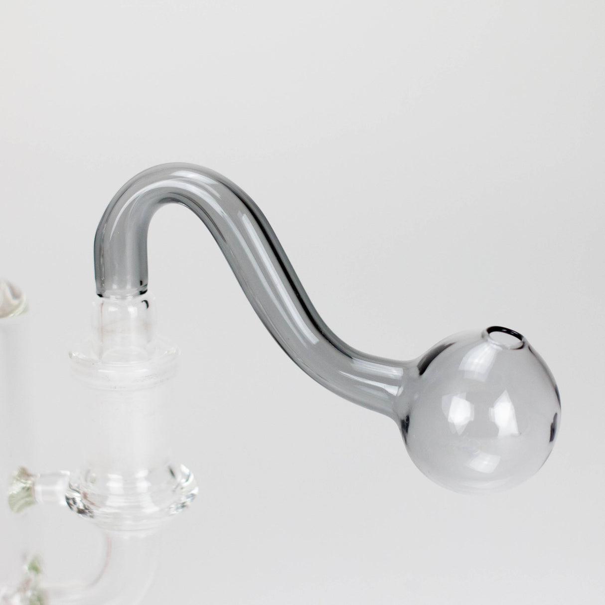 3.5″ U-Type Oil Burner Pipe – 14mm Glass Bubble Attachment [221021-2] Bowl · Banger · Oil Burner Canadian Distributor Gray