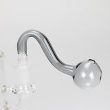 3.5″ U-Type Oil Burner Pipe – 14mm Glass Bubble Attachment [221021-2] Bowl · Banger · Oil Burner Canadian Distributor Gray