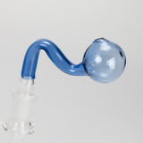 3.5″ U-Type Oil Burner Pipe – 14mm Glass Bubble Attachment [221021-2] Bowl · Banger · Oil Burner Canadian Distributor Blue