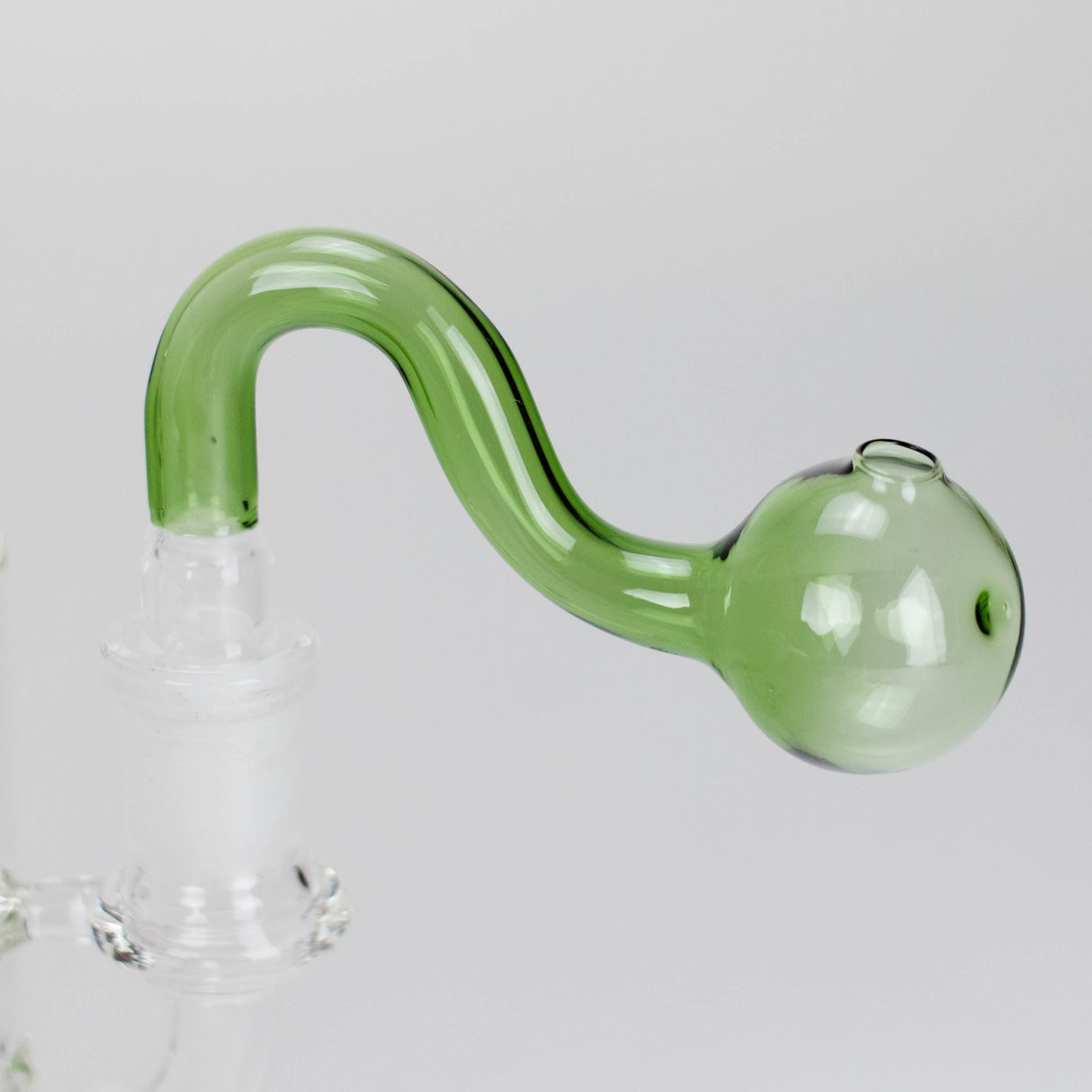 3.5″ U-Type Oil Burner Pipe – 14mm Glass Bubble Attachment [221021-2] Bowl · Banger · Oil Burner Canadian Distributor Green