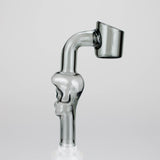 4" Unique Skull Design, 90-Degree Glass Banger [BN-600] Bowl · Banger · Oil Burner Canadian Distributor Grey