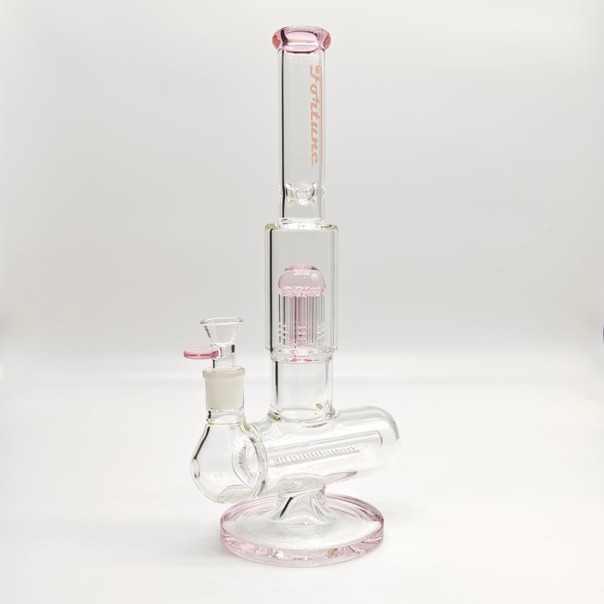 Fortune | 14" Double Inline Stemless to Grid Percolator Bong [1450PC-PK]_5