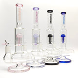 Fortune | 14" Double Inline Stemless to Grid Percolator Bong [1450PC-PK]_0