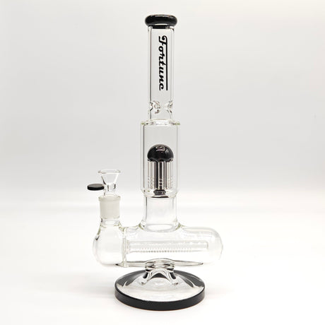 Fortune | 14" Double Inline Stemless to Grid Percolator Bong [1450PC-PK]_2