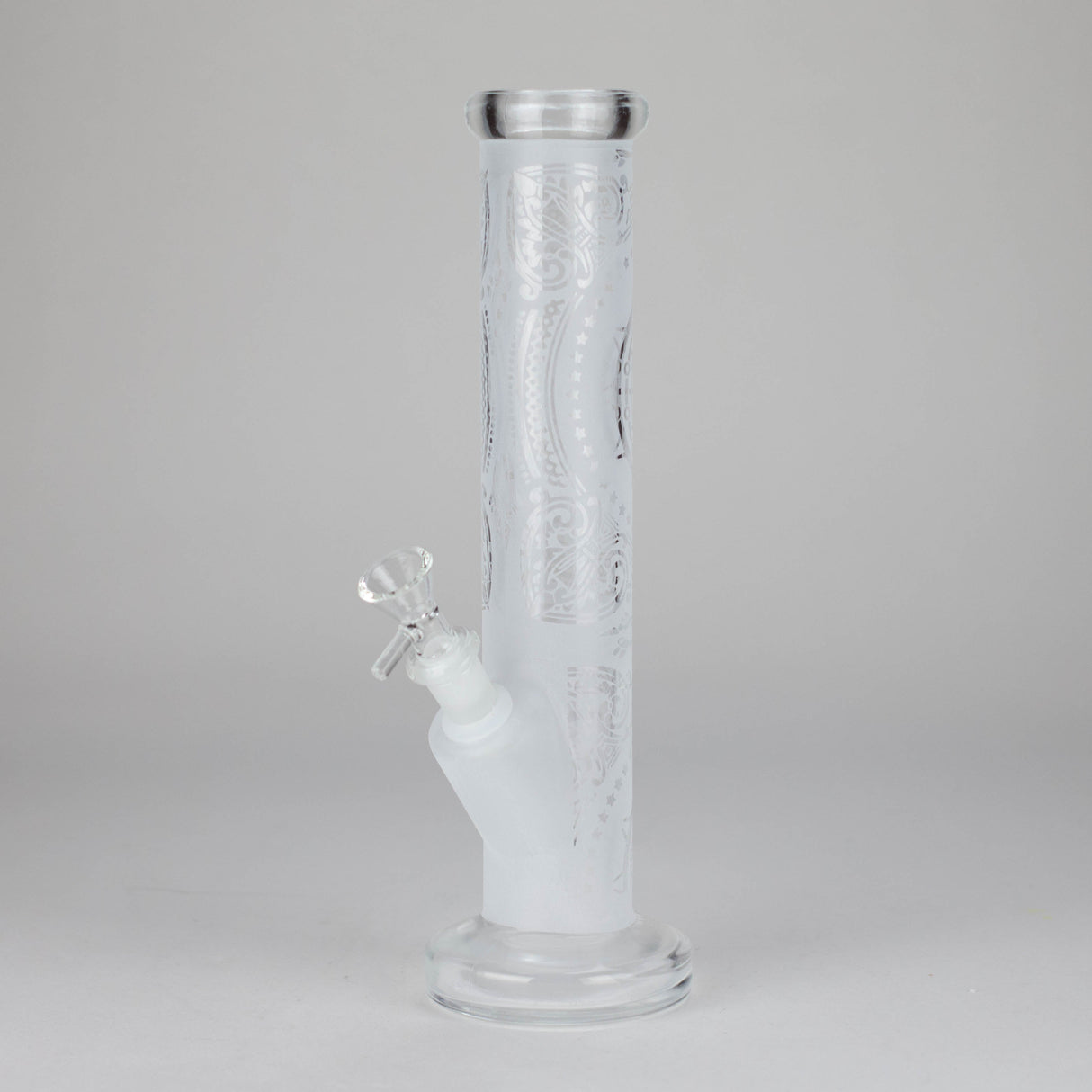 11″ Straight Tube Glass Bong – Classic Frosted Design for Smooth Sessions [WP-M0091]