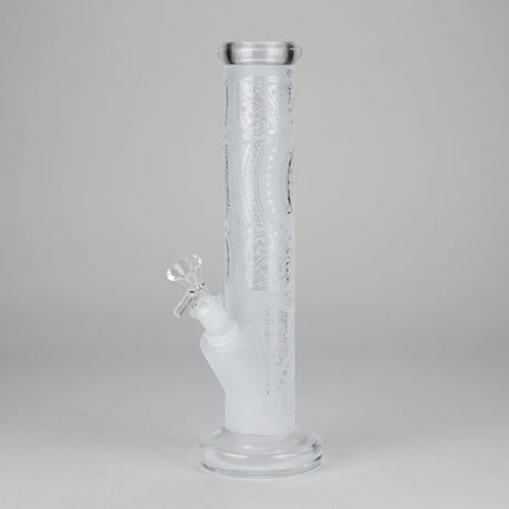11″ Straight Tube Glass Bong – Classic Frosted Design for Smooth Sessions [WP-M0091]