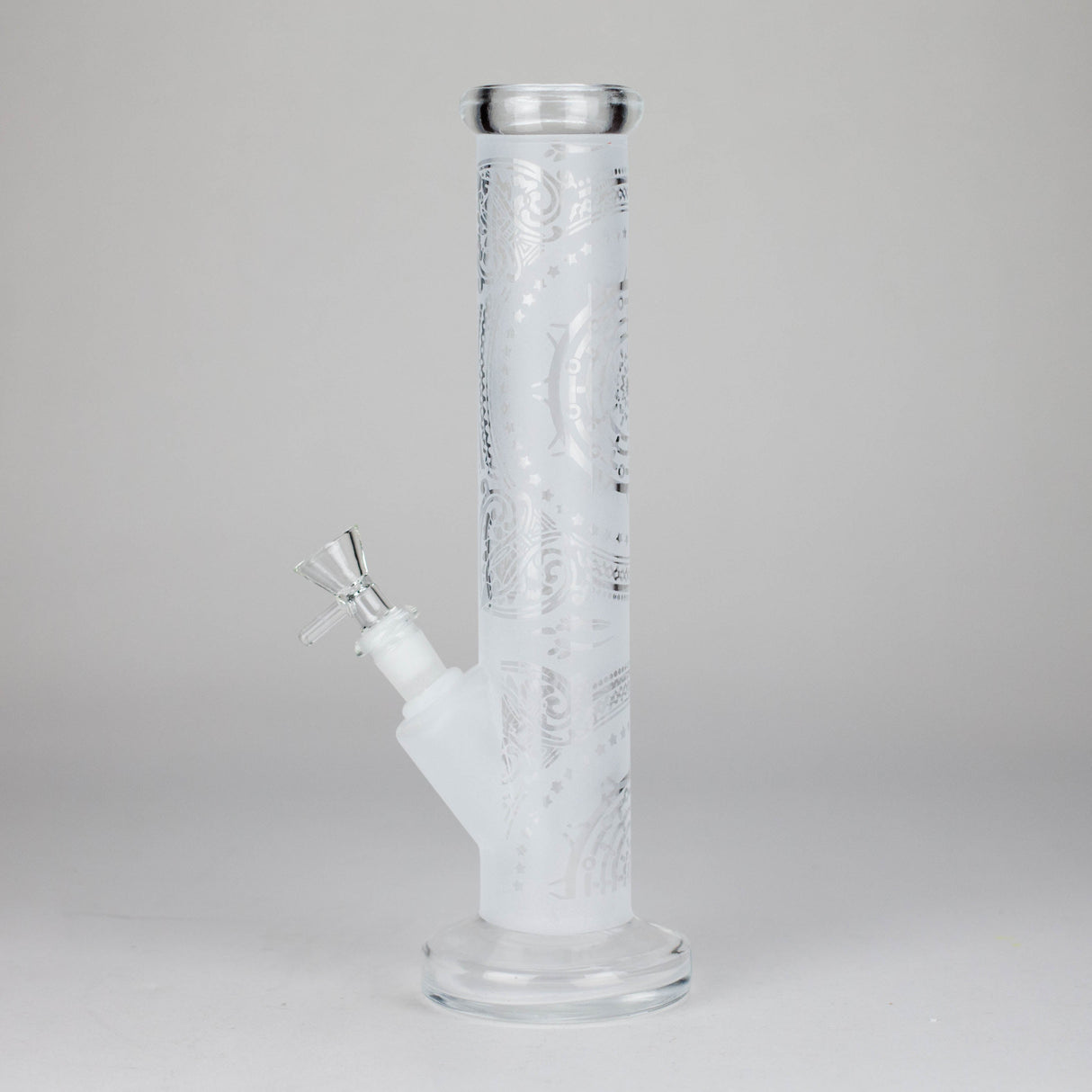 11″ Straight Tube Glass Bong – Classic Frosted Design for Smooth Sessions [WP-M0091]