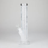 11″ Straight Tube Glass Bong – Classic Frosted Design for Smooth Sessions [WP-M0091]