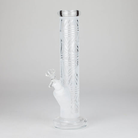 11″ Straight Tube Glass Bong – Classic Frosted Design for Smooth Sessions [WP-M0091]
