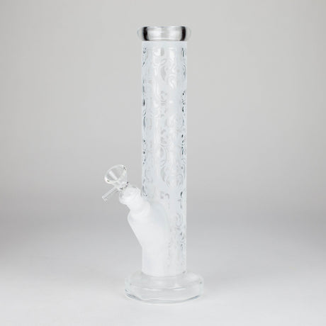 11″ Straight Tube Glass Bong – Classic Frosted Design for Smooth Sessions [WP-M0091]