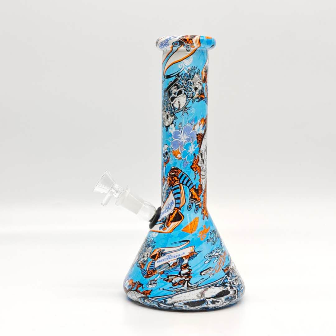 10" 5mm Water Transfer Printing Cartoon Beaker-Assorted Design_2