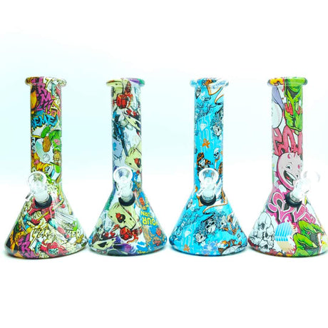 10" 5mm Water Transfer Printing Cartoon Beaker-Assorted Design_0