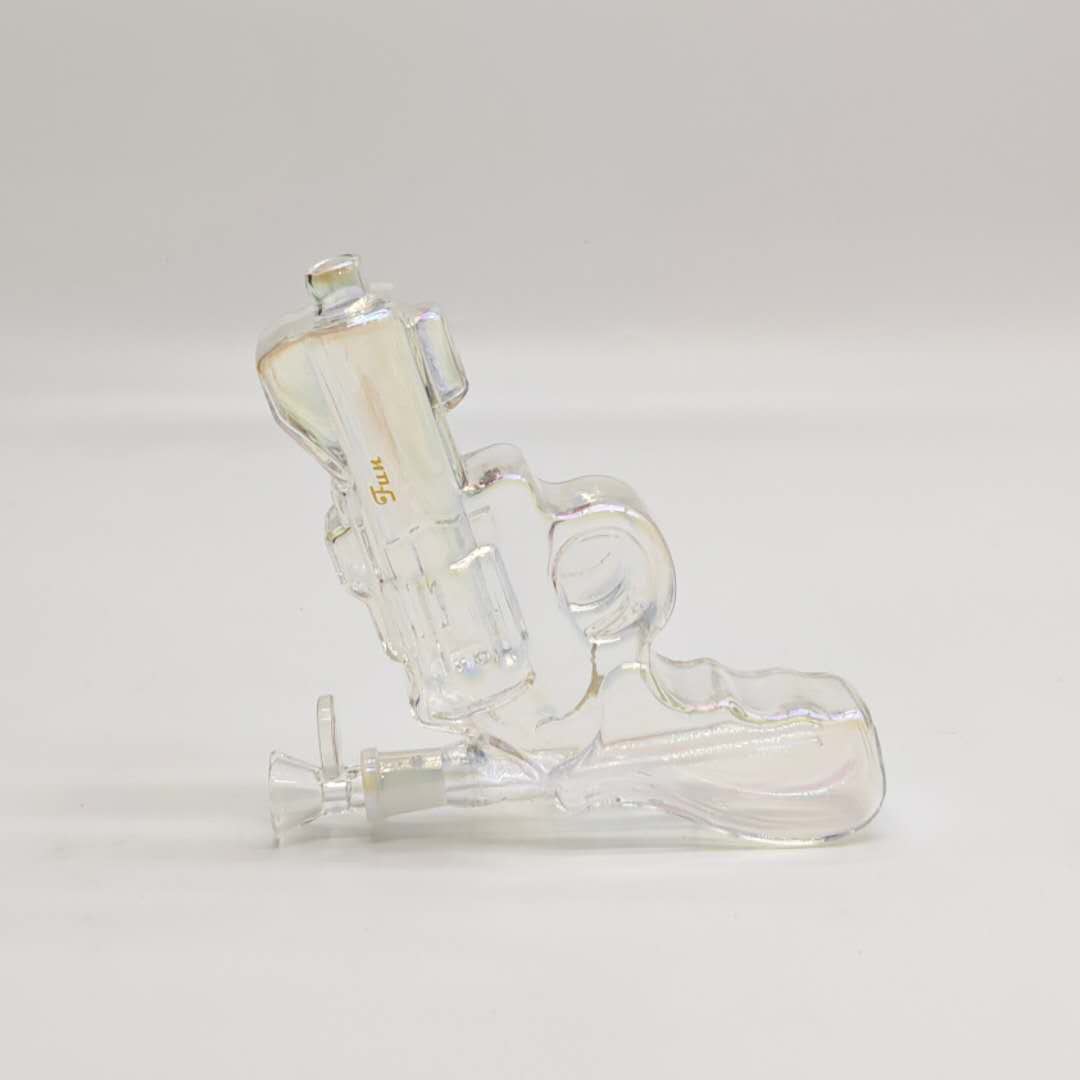 Electroplated 7.5" Pistol Glass Bong [SGun2-A] Glass Bong Fortune Sunshine
