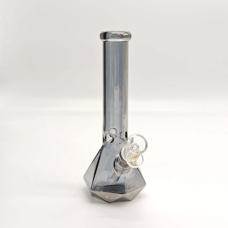 10" 4mm Electroplated Hexagon Base Glass Bong-Assorted Color_6