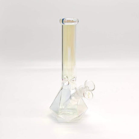 10" 4mm Electroplated Hexagon Base Glass Bong-Assorted Color_5