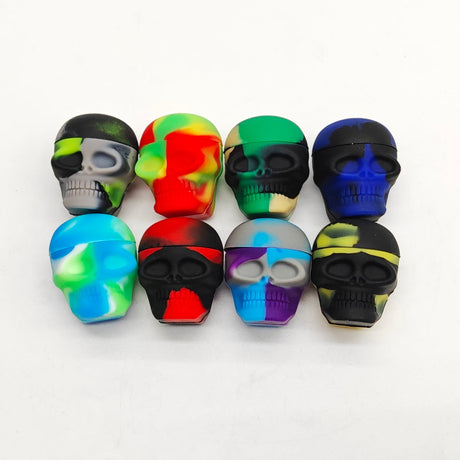 3mL Silicone Skull Wax Container Jar of 100_1