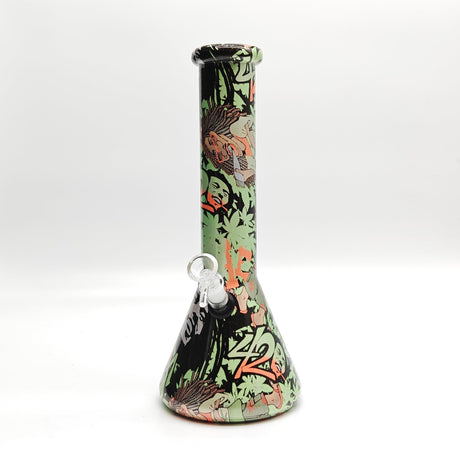 13" 7mm Hydrographic Glass Bong-Assorted Designs_1