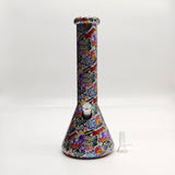 13" 7mm Calavera Hydrographic Glass Bong-Assorted Designs Glass Bong Super Supplys Inc