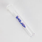 Marley Glass | 4-Inch Downstem with Colored Logo – No Cuts Downstem · Bowlstem Smoking Cat Distribution Blue