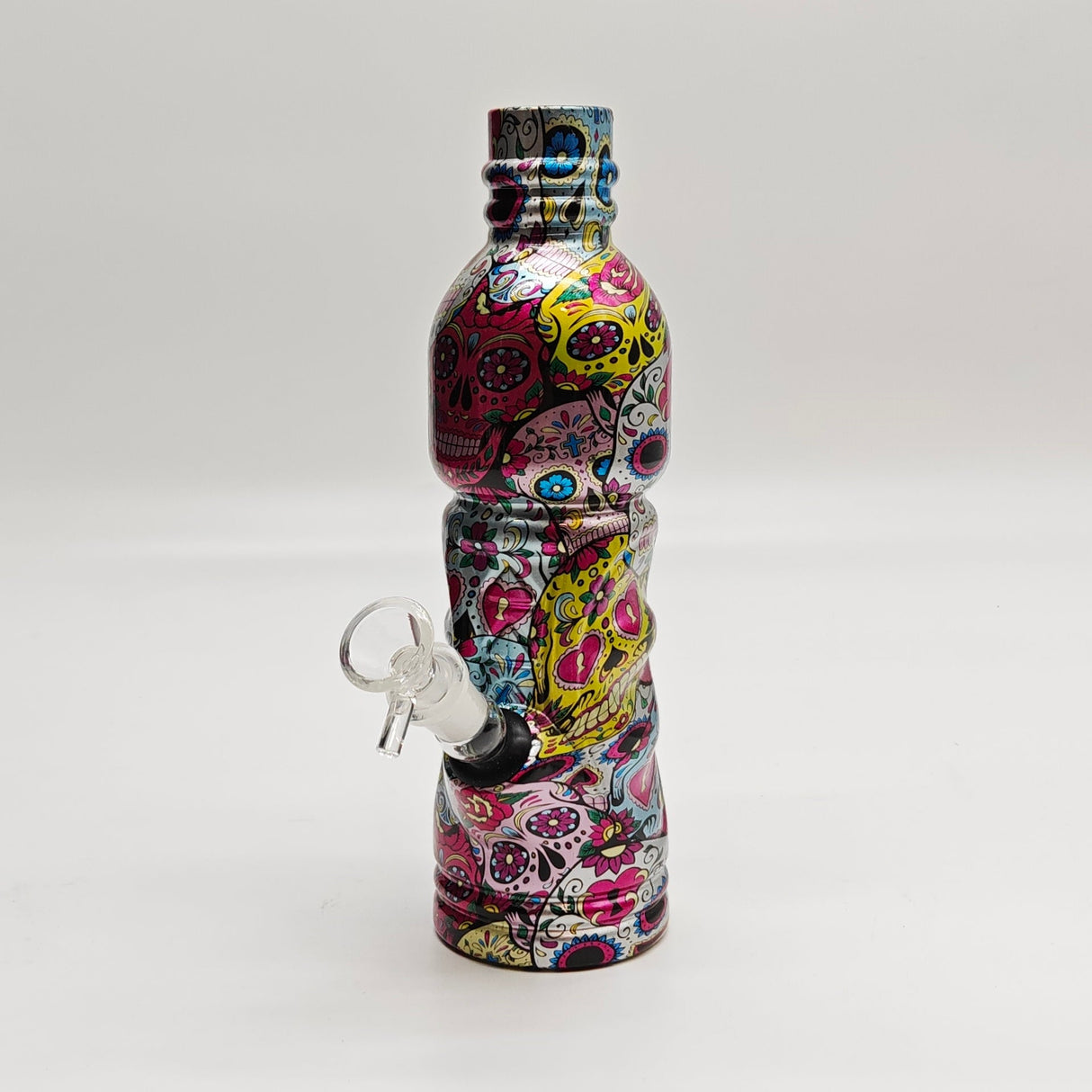 9" Hydrographic Water Bottle Glass Bong-Assorted Designs Glass Bong Super Supplys Inc
