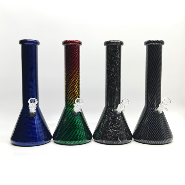 12.5" 7mm Gradient Style Glass Bong-Assorted designs [BLX-03-6] Glass Bong Super Supplys Inc