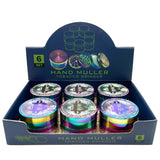 Bitcoin Grinder 4-Part – 63mm Premium Metal Herb Grinder (Box of 6) Display Pack NIBO Distribution