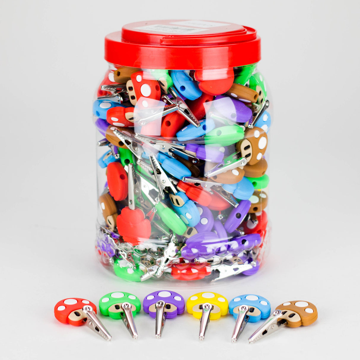 Silicone Mushroom Roach Clip Jar of 50 [SMKE-035] Holder Canadian Distributor