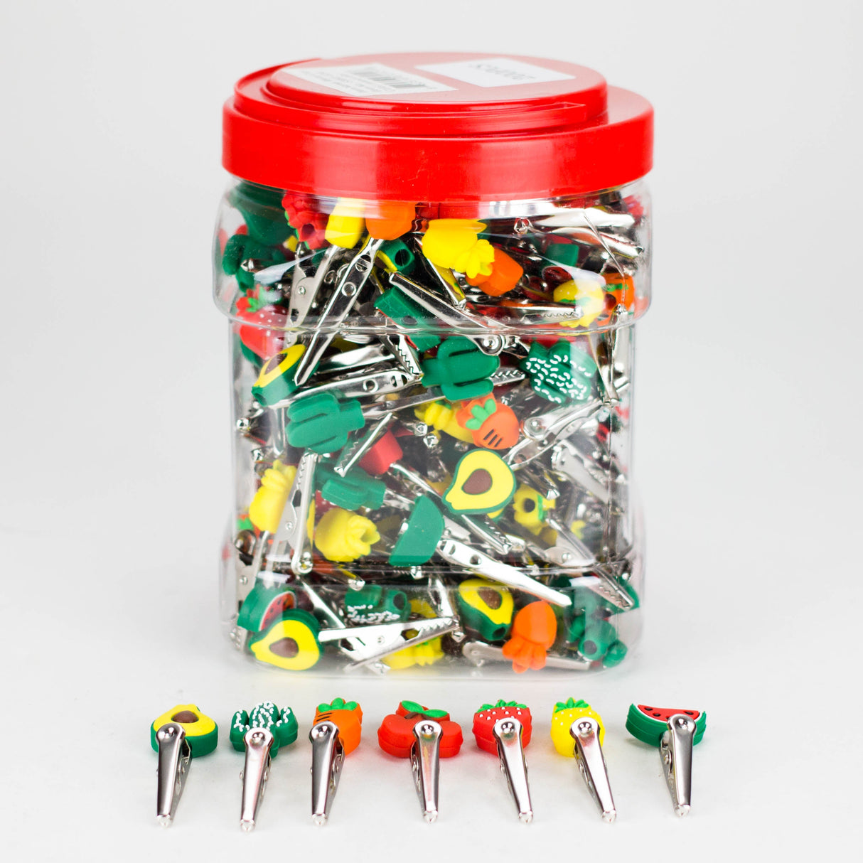 Silicone Fruit Roach Clip Jar of 200 [SMKE-034] Holder Canadian Distributor