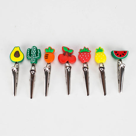 Silicone Fruit Roach Clip Jar of 200 [SMKE-034] Holder Canadian Distributor