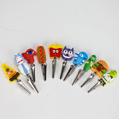 Silicone Cartoon Roach Clip Jar of 150 [SMKJ-125] Holder Canadian Distributor